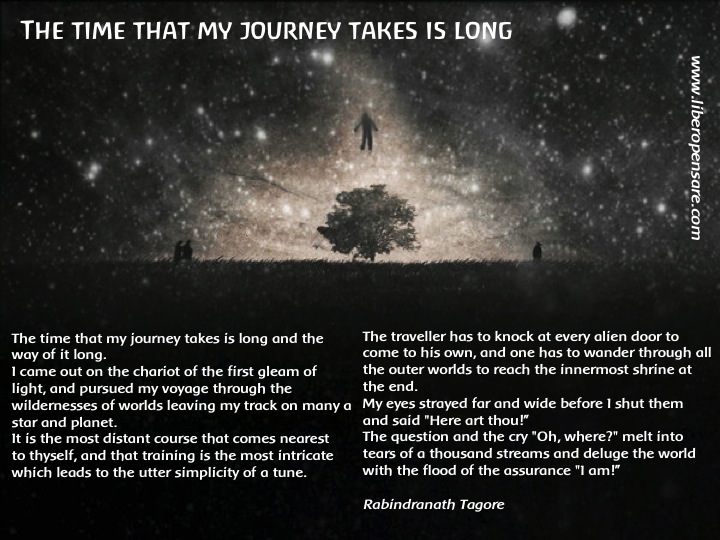 The time that my journey takes is long Rabindranath Tagore