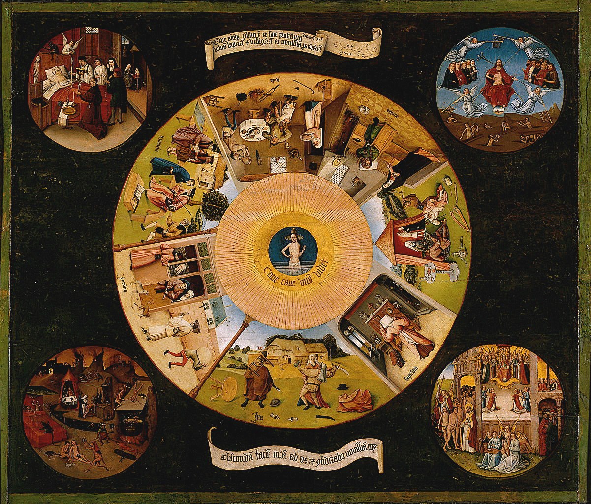 The Seven Deadly Sins and the Four Last Things c. 1500 By Hieronymus Bosch Jheronimus van Aken c. 1450Aug. 9th 1516