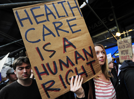 a health care protest
