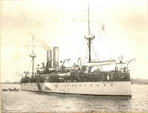 USS Maine ACR 1 in Havana harbor before explosion 1898